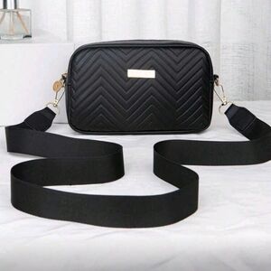 Black Quilted Crossbody Bag